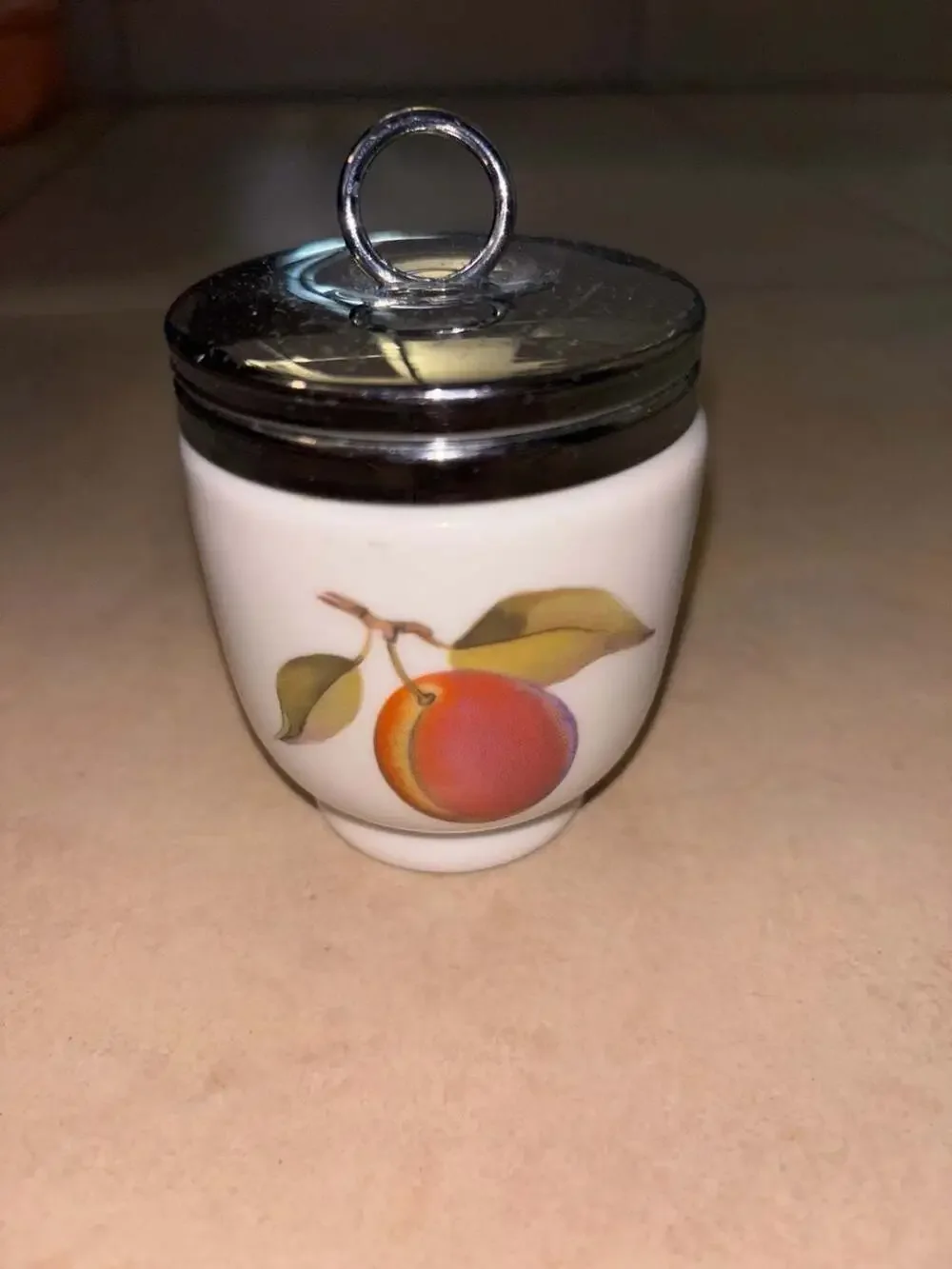 Royal Worcester Evesham Peach & Currant Egg Coddler